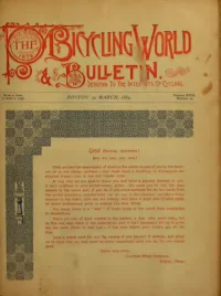 The Bicycling World, Vol 18, No 22 cover