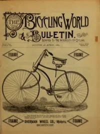 The Bicycling World, Vol 18, No 26 cover