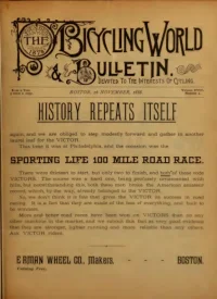 The Bicycling World, Vol 18, No 3 cover