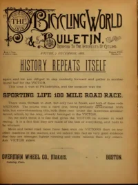 The Bicycling World, Vol 18, No 6 cover