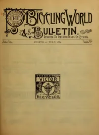 The Bicycling World, Vol 19, No 11 cover
