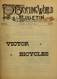 The Bicycling World, Vol 19, No 15 cover