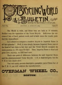 The Bicycling World, Vol 19, No 16 cover
