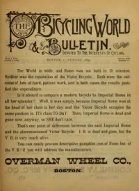 The Bicycling World, Vol 19, No 17 cover