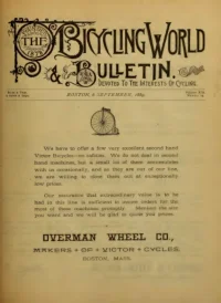 The Bicycling World, Vol 19, No 19 cover