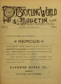 The Bicycling World, Vol 19, No 23 cover