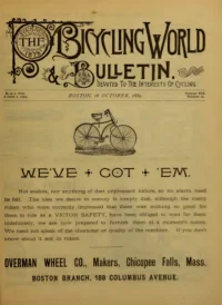 The Bicycling World, Vol 19, No 25 cover
