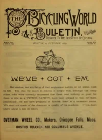 The Bicycling World, Vol 19, No 26 cover