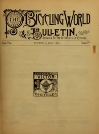 The Bicycling World, Vol 19, No 5 cover