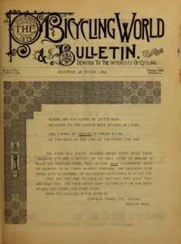 The Bicycling World, Vol 19, No 9 cover