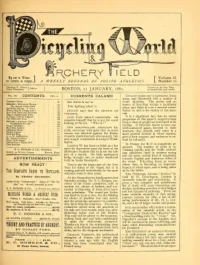 The Bicycling World, Vol 2, No 11 cover