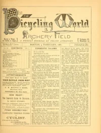 The Bicycling World, Vol 2, No 13 cover