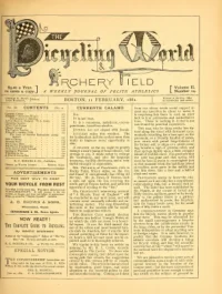 The Bicycling World, Vol 2, No 14 cover