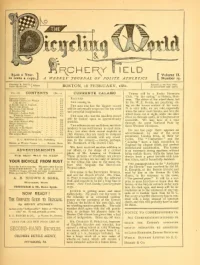 The Bicycling World, Vol 2, No 15 cover