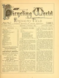 The Bicycling World, Vol 2, No 17 cover