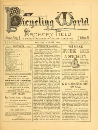 The Bicycling World, Vol 2, No 22 cover