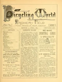 The Bicycling World, Vol 2, No 23 cover