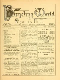 The Bicycling World, Vol 2, No 25 cover