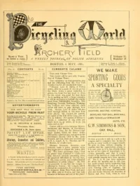The Bicycling World, Vol 2, No 26 cover