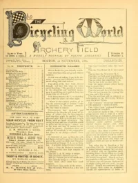 The Bicycling World, Vol 2, No 3 cover