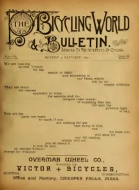 The Bicycling World, Vol 20, No 10 cover