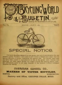 The Bicycling World, Vol 20, No 19 cover
