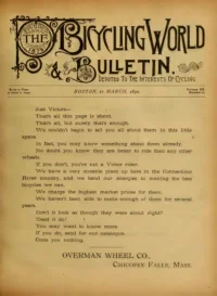 The Bicycling World, Vol 20, No 21 cover