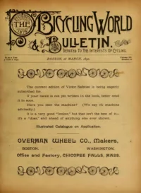 The Bicycling World, Vol 20, No 22 cover