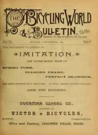 The Bicycling World, Vol 20, No 6 cover