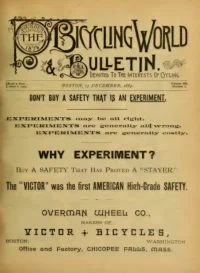The Bicycling World, Vol 20, No 7 cover