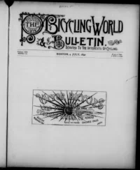 The Bicycling World, Vol 21, No 10 cover