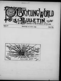 The Bicycling World, Vol 21, No 12 cover