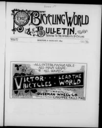 The Bicycling World, Vol 21, No 15 cover