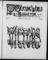 The Bicycling World, Vol 21, No 17 cover
