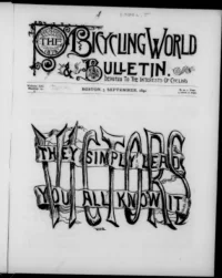 The Bicycling World, Vol 21, No 19 cover