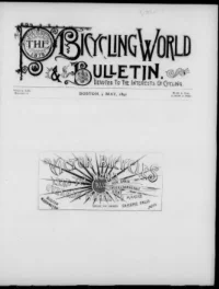 The Bicycling World, Vol 21, No 2 cover
