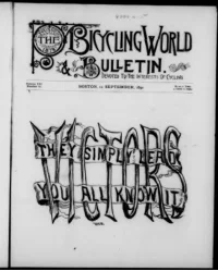 The Bicycling World, Vol 21, No 20 cover