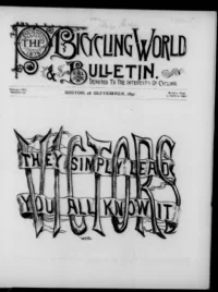 The Bicycling World, Vol 21, No 22 cover