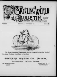 The Bicycling World, Vol 21, No 25 cover
