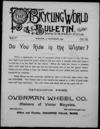 The Bicycling World, Vol 22, No 1 cover