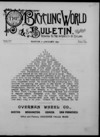 The Bicycling World, Vol 22, No 10 cover