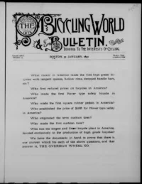 The Bicycling World, Vol 22, No 14 cover