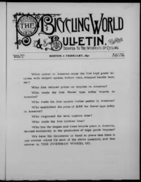 The Bicycling World, Vol 22, No 15 cover