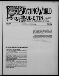 The Bicycling World, Vol 22, No 22 cover