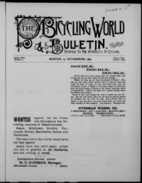 The Bicycling World, Vol 22, No 3 cover
