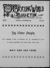 The Bicycling World, Vol 22, No 6 cover