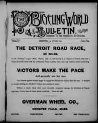 The Bicycling World, Vol 23, No 14 cover