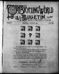 The Bicycling World, Vol 23, No 15 cover