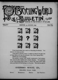 The Bicycling World, Vol 23, No 16 cover