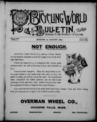 The Bicycling World, Vol 23, No 17 cover
